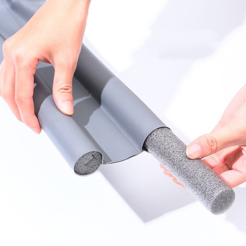 Non Stick PU Leather Door Draft Stopper Air Seal Strip 93*10*3cm