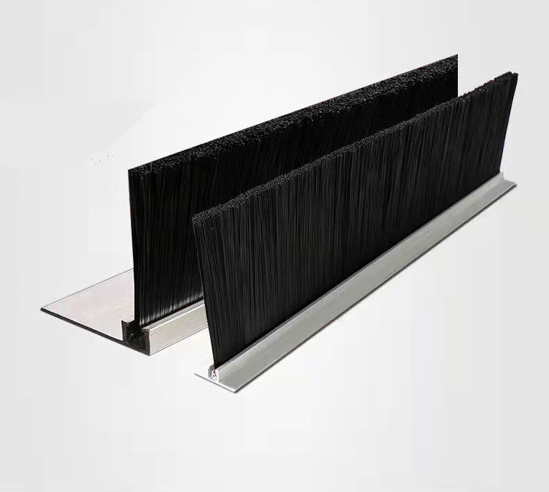 F Type Aluminum Alloy Nylon Brush Door Bottom Brush Strips Insect Control