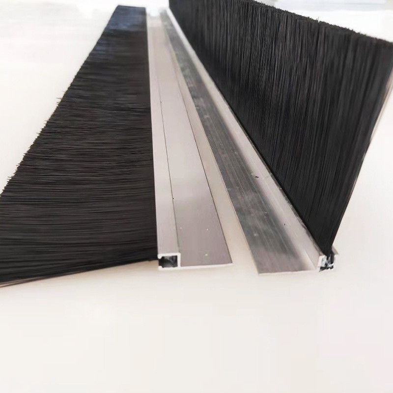 F Type Aluminum Alloy Nylon Brush Door Bottom Brush Strips Insect Control