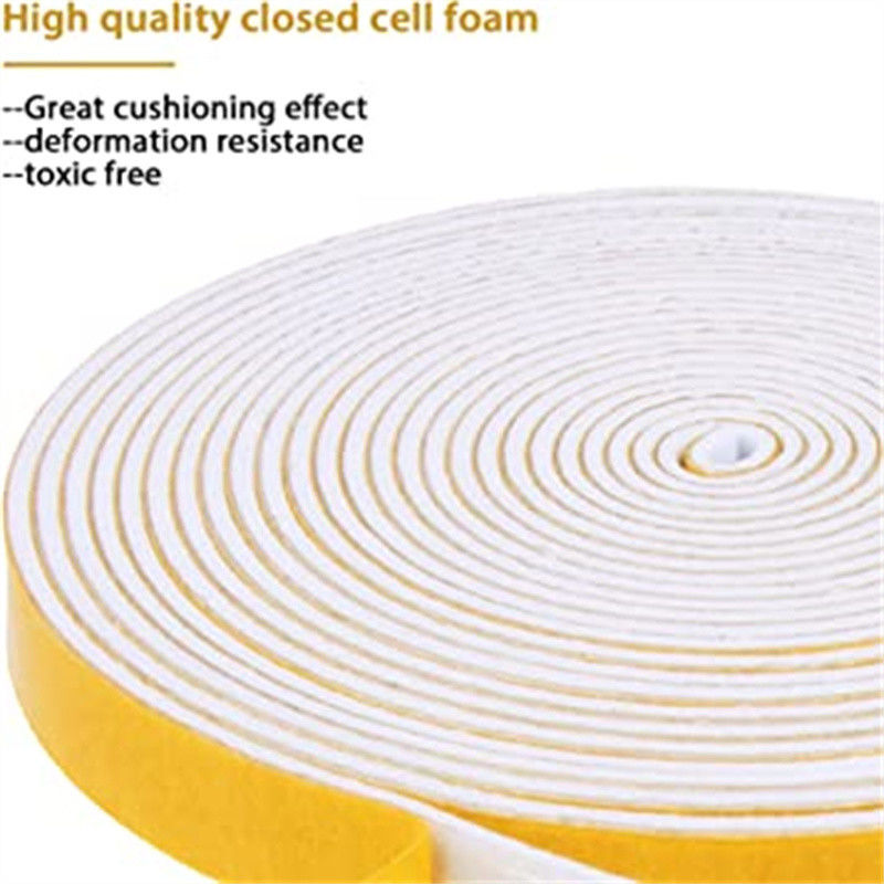 1 In X 1/2 In X 18Ft Ethylene Vinyl Acetate Foam Weather Stripping Tape For Windows