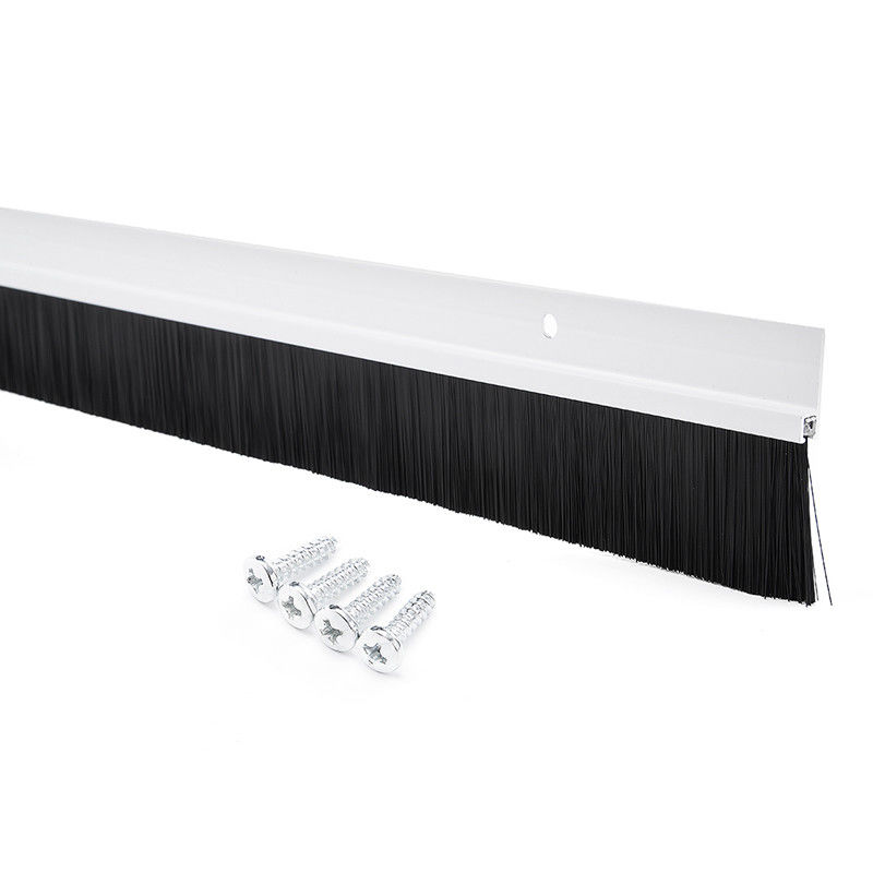 H Type PP Self Adhesive Door Bottom Brush Strip ‎Screw In Installation