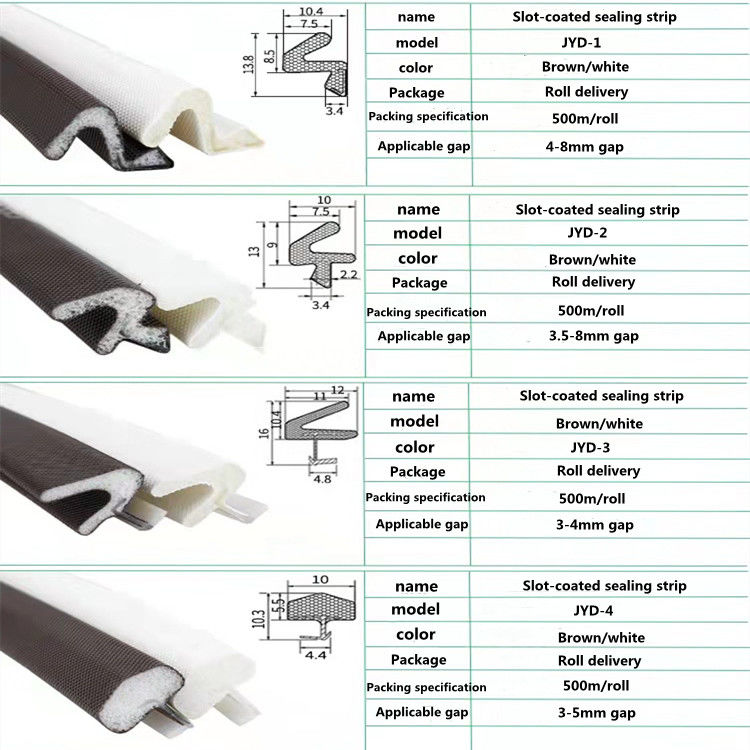 Polyurethane Rubber Kerf PU Foam Sealing Strip V Types 8*2mm