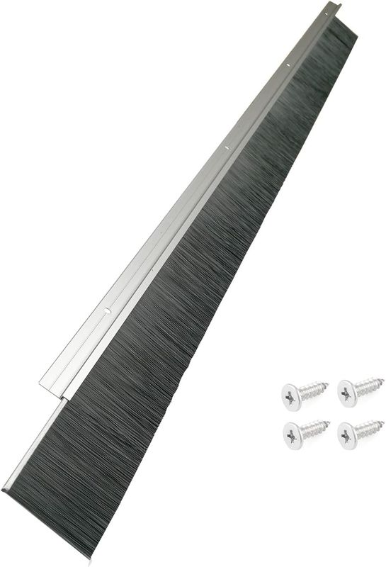H Type PP Self Adhesive Door Bottom Brush Strip ‎Screw In Installation