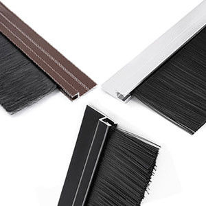 H Type Aluminum Alloy Gate Door Bottom Brush Strip Seal Brush 1 Meter