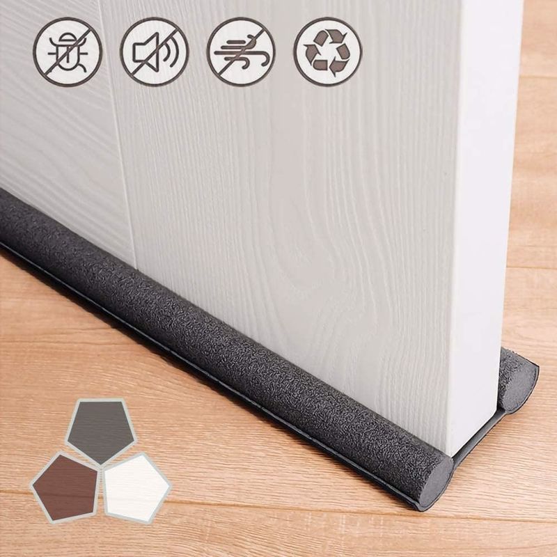EPE Foam Cotton Knitted Fabric Windproof Sound Proof Sealing Strip Door Draft Stopper 36.6 Inch
