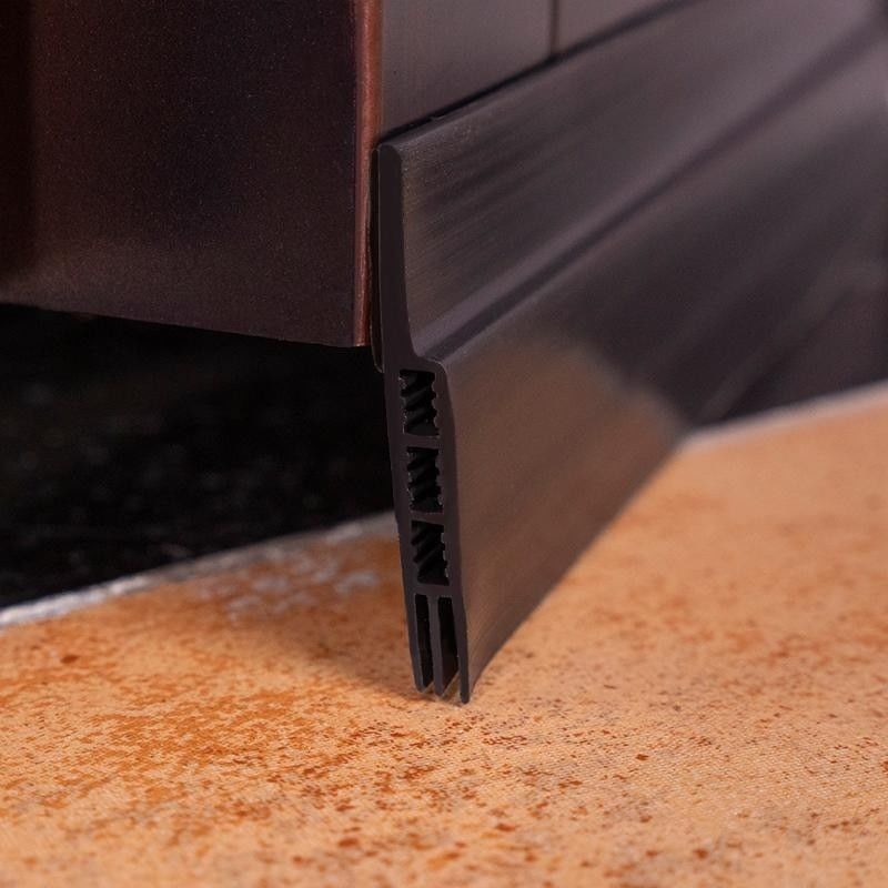 50mm Width Door Sweep Weather Stripping Door Bottom Sealing Strip Noise Insulation