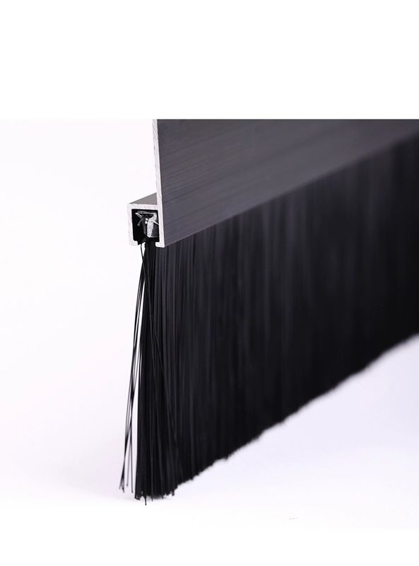 Nylon PP Under Door Brush Seal Bottom Brush Seal With Aluminium Alloy Base