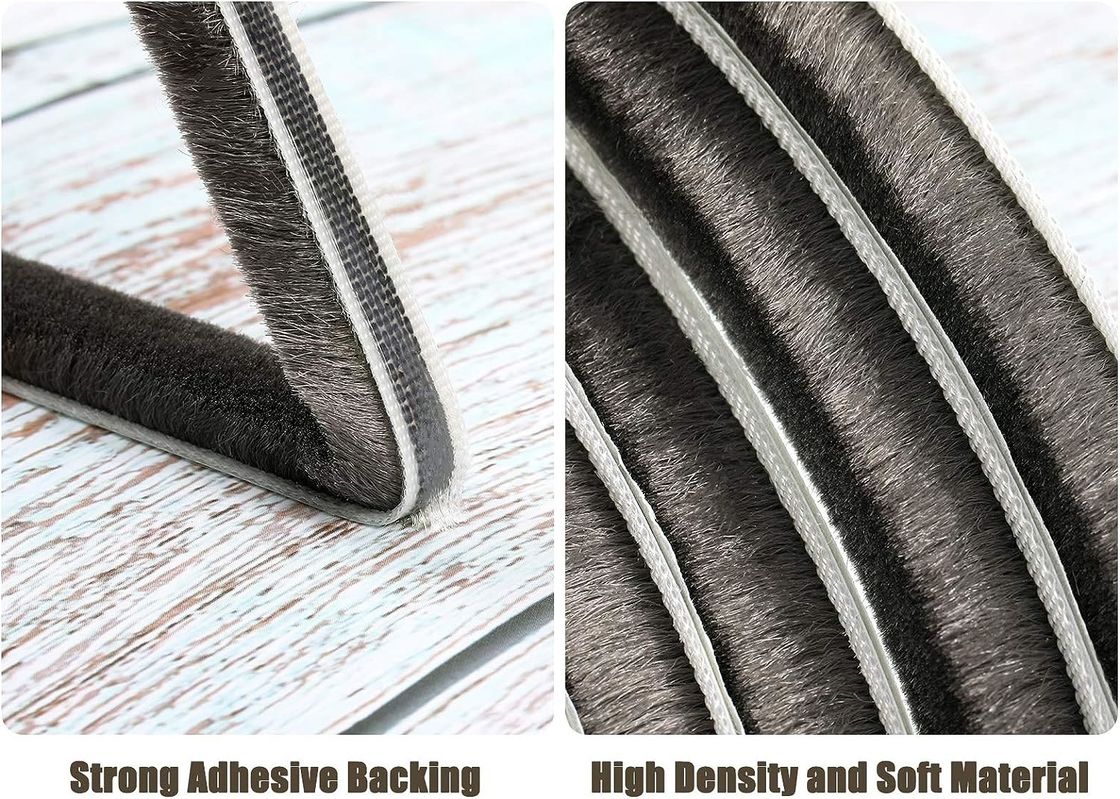 Anti Collision Adhesive Pile Weather Stripping Sealing Strips For Sliding Doors Windows
