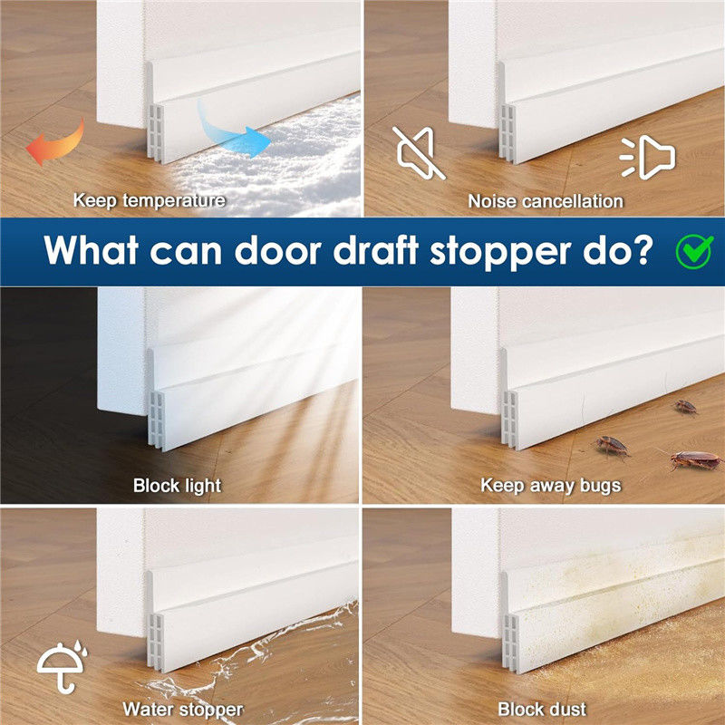Dust And Noise Isolation Door Sweep Cuaca Pembuangan Untuk Eksterior Interior Bottom Seal