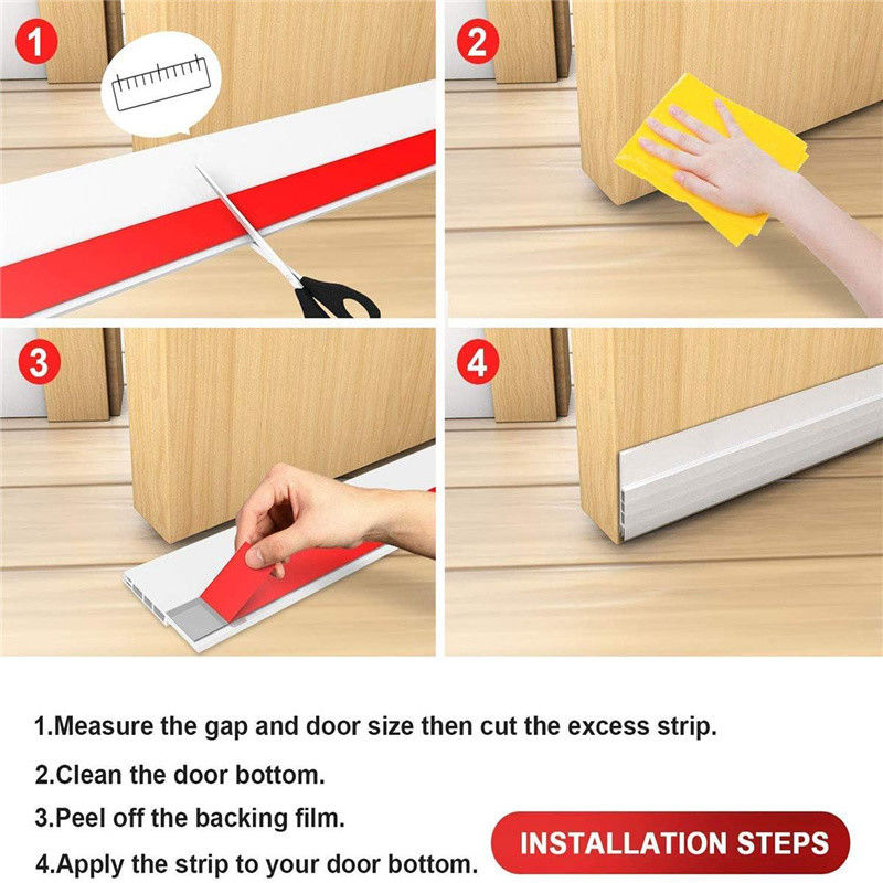 Door Draft Stopper Under Door Draft Blocker Insulator Door Sweep Weather Stripping