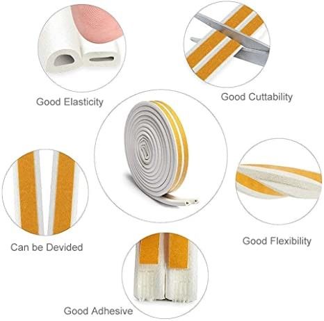EPDM Rubber Self Stick Weather Seal Tape D-Section 5/16