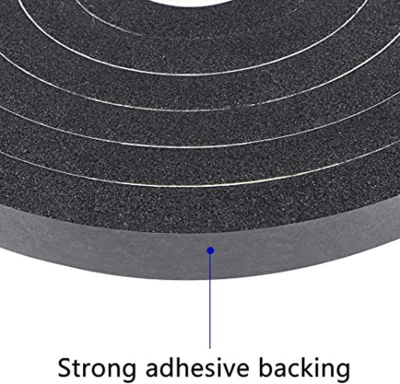 Weather Stripping For Door And Window High Density Single Sided Closed Cell Door Insulation Weather Strip