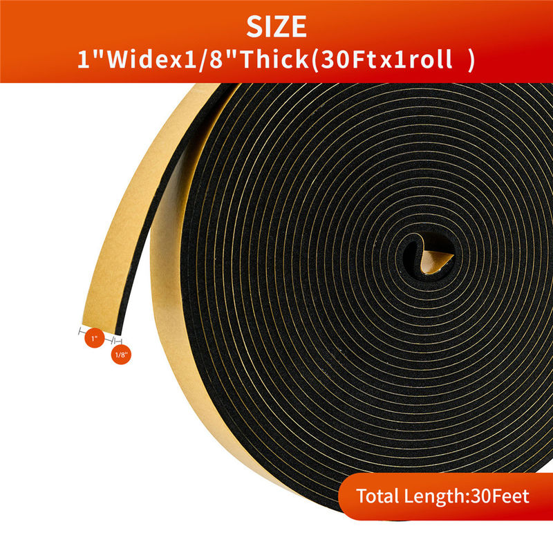 Weather Stripping Door Seal Strip Strong Adhesive Soundproof Weatherproof Foam Tape Insulation For Sliding Door